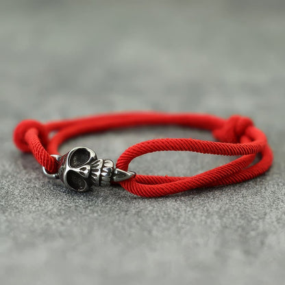 Bracelet Skull Corde Fine