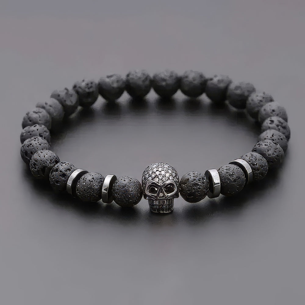 Bracelet Skull Pierres Naturelles