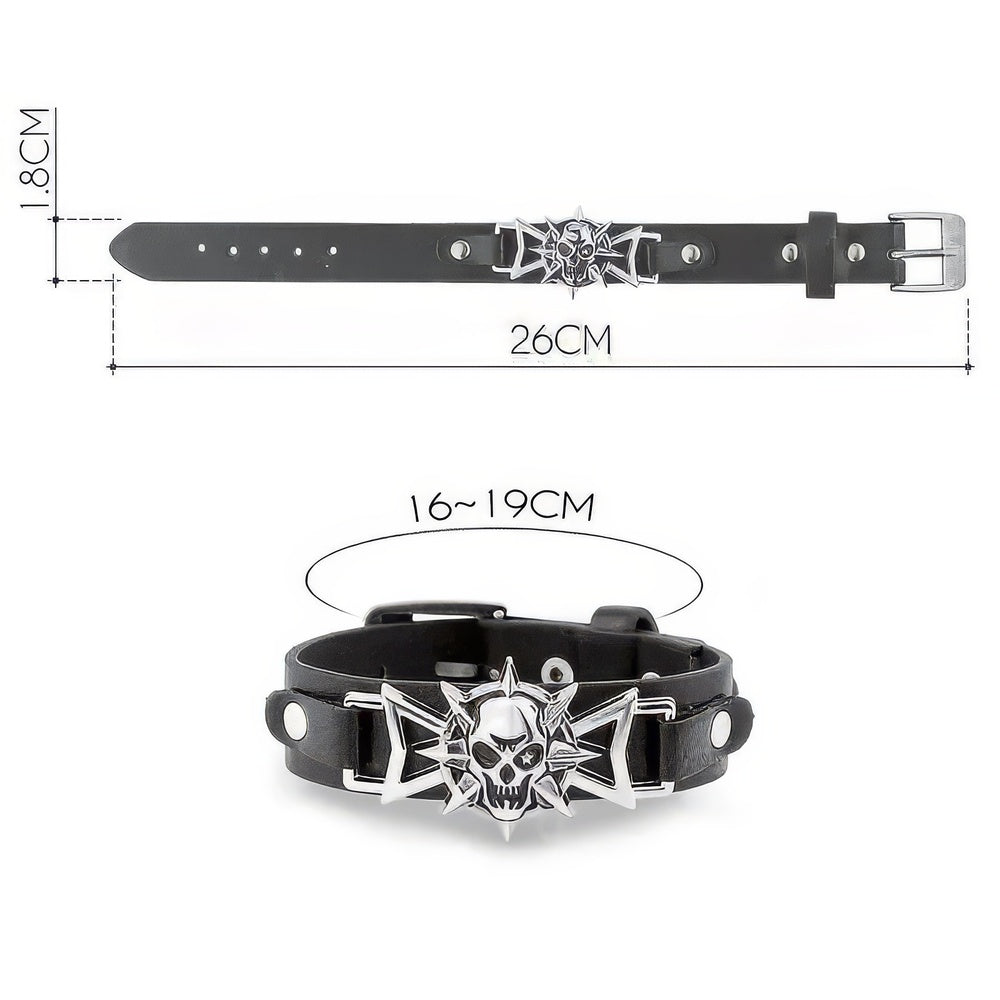 Bracelet Skull Gothique