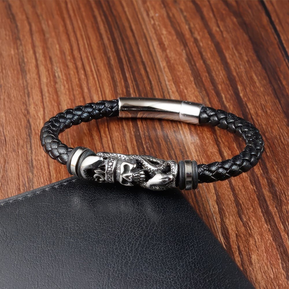 Bracelet Skull Serpent