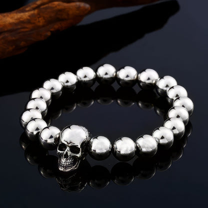 Bracelet Tête de Mort à Perles