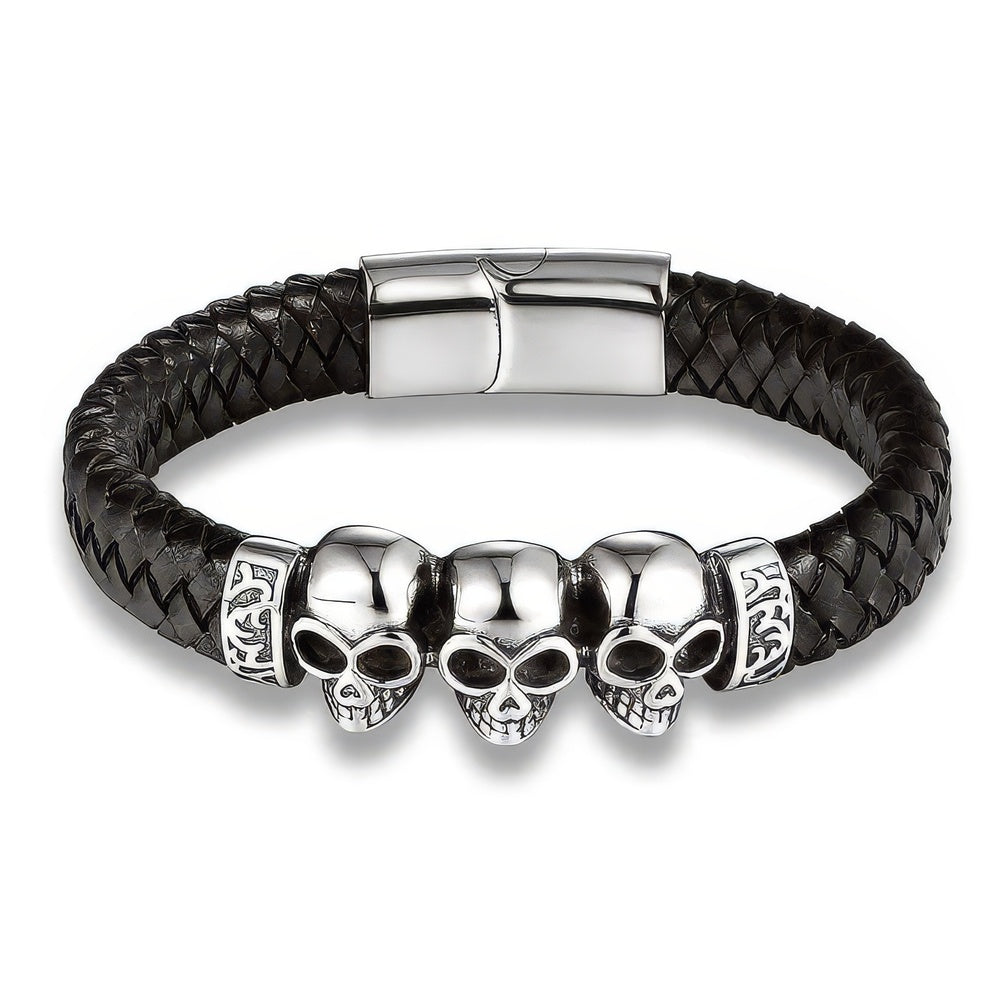 Bracelet 3 Têtes De Mort