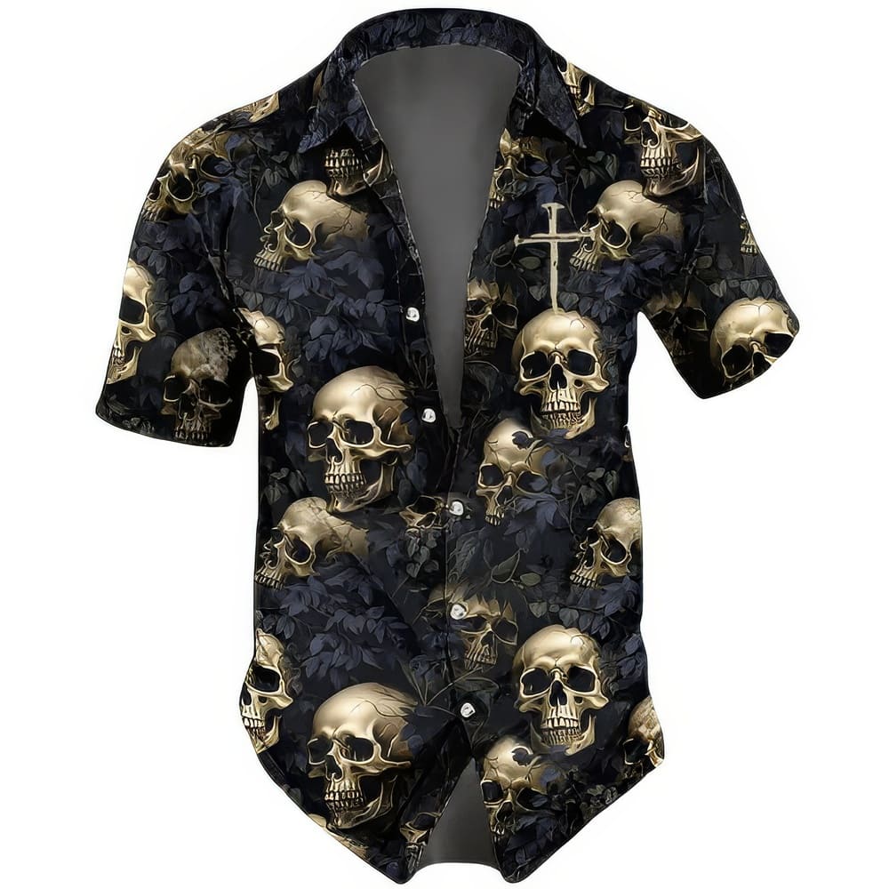 Chemise Tête De Mort Et Croix