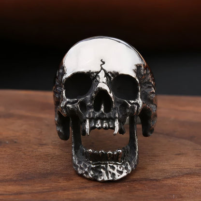 Bague Skull Dents Pointues