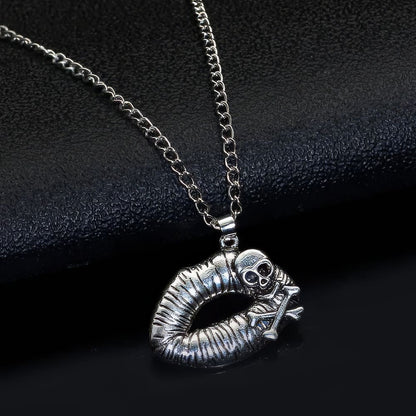 Pendentif Bouche et Crane de Mort