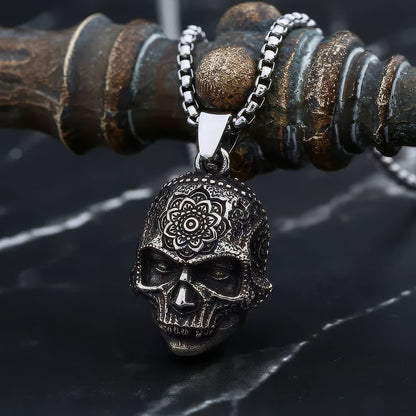 Collier Skull Floral