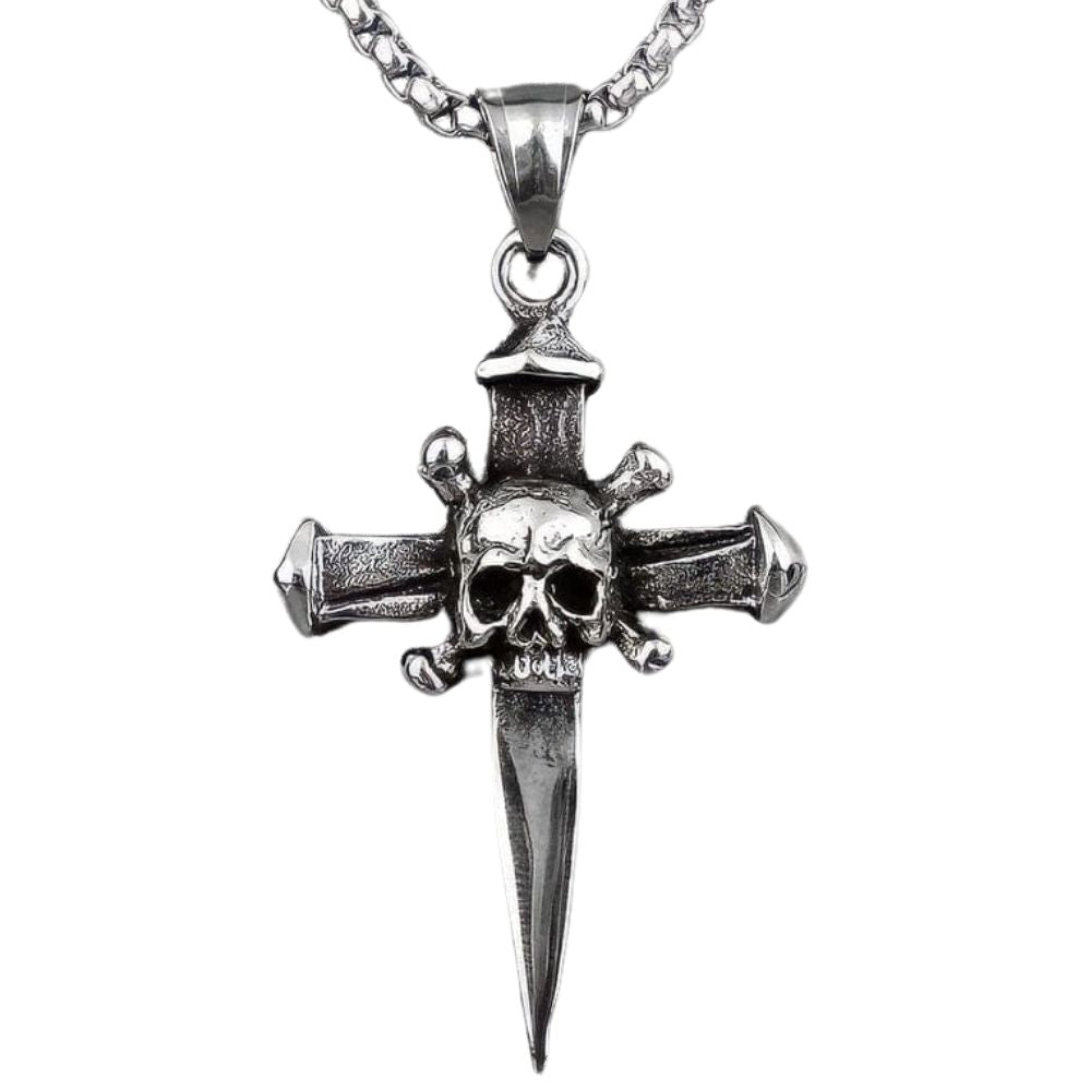 Collier Tête de Mort Croix