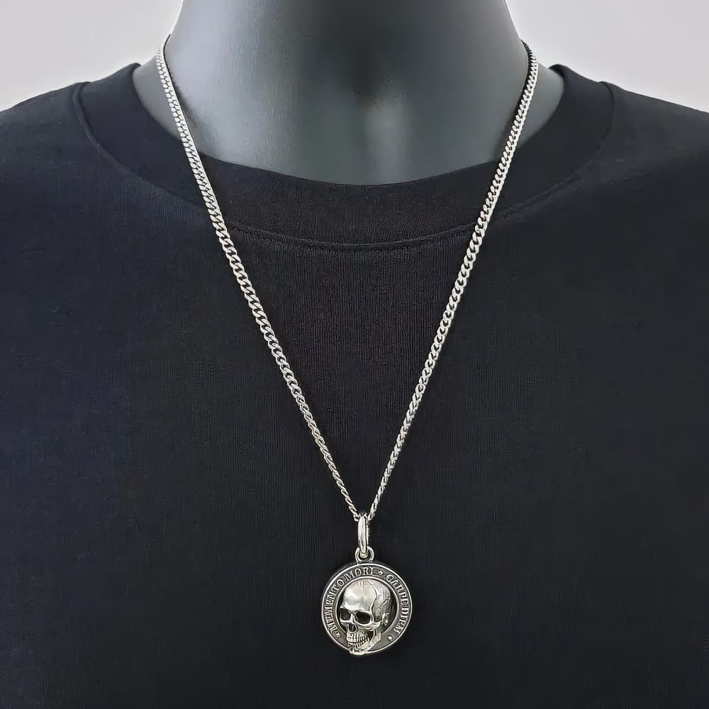 Collier Tête de Mort Rond