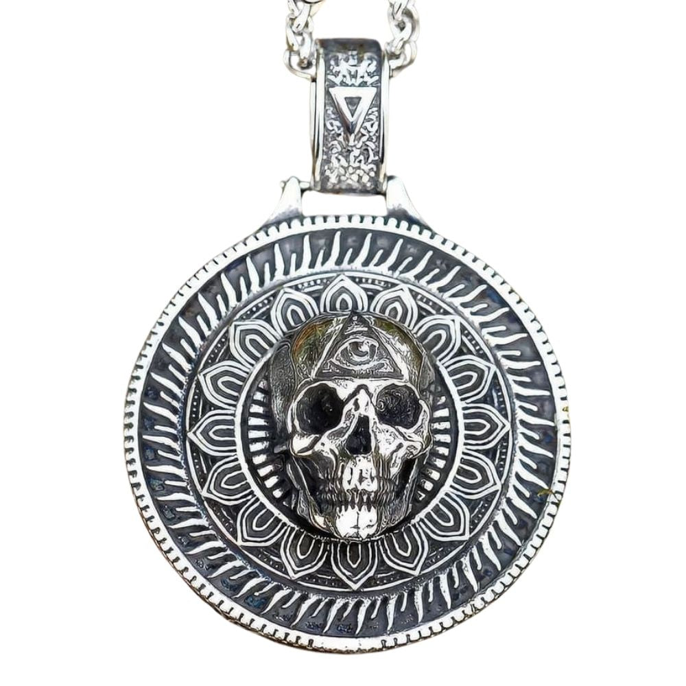 Collier Tête de Mort Rond