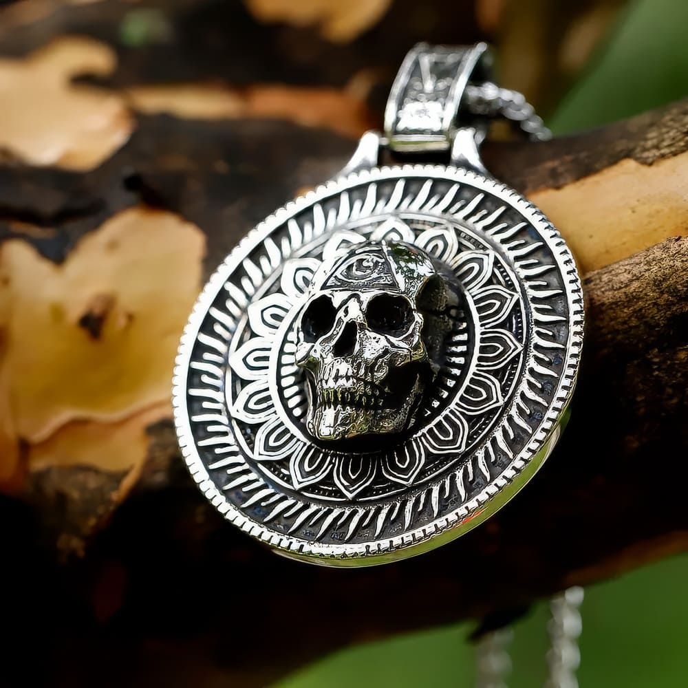 Pendentif Skull Rond