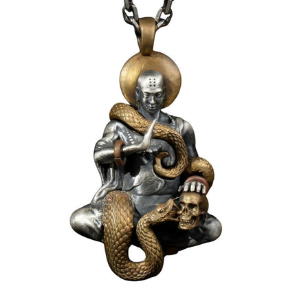 Collier Tête de Mort et Bouddha