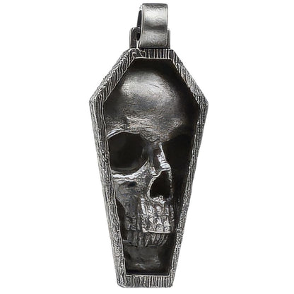 Pendentif Tête De Mort Cercueil