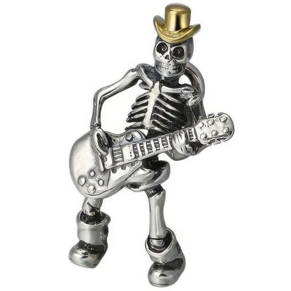 Pendentif Tête De Mort Guitariste