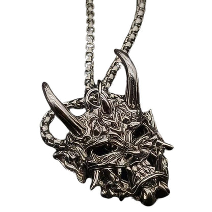 Pendentif Tête De Mort Démon Japonais Hannya