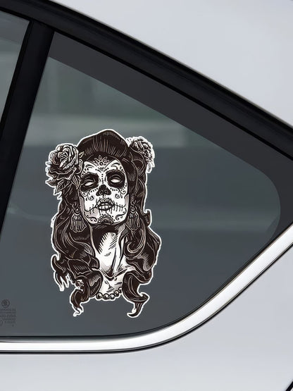 Autocollant Voiture Santa Muerte